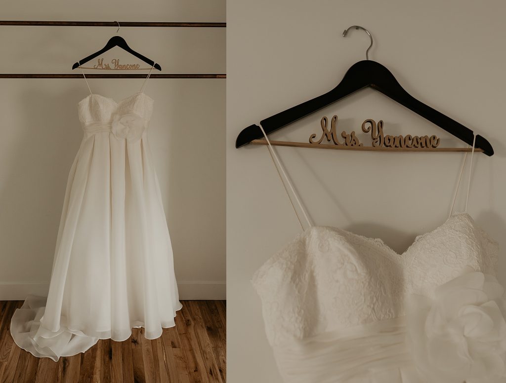 oregon wedding photographer custom wedding hanger