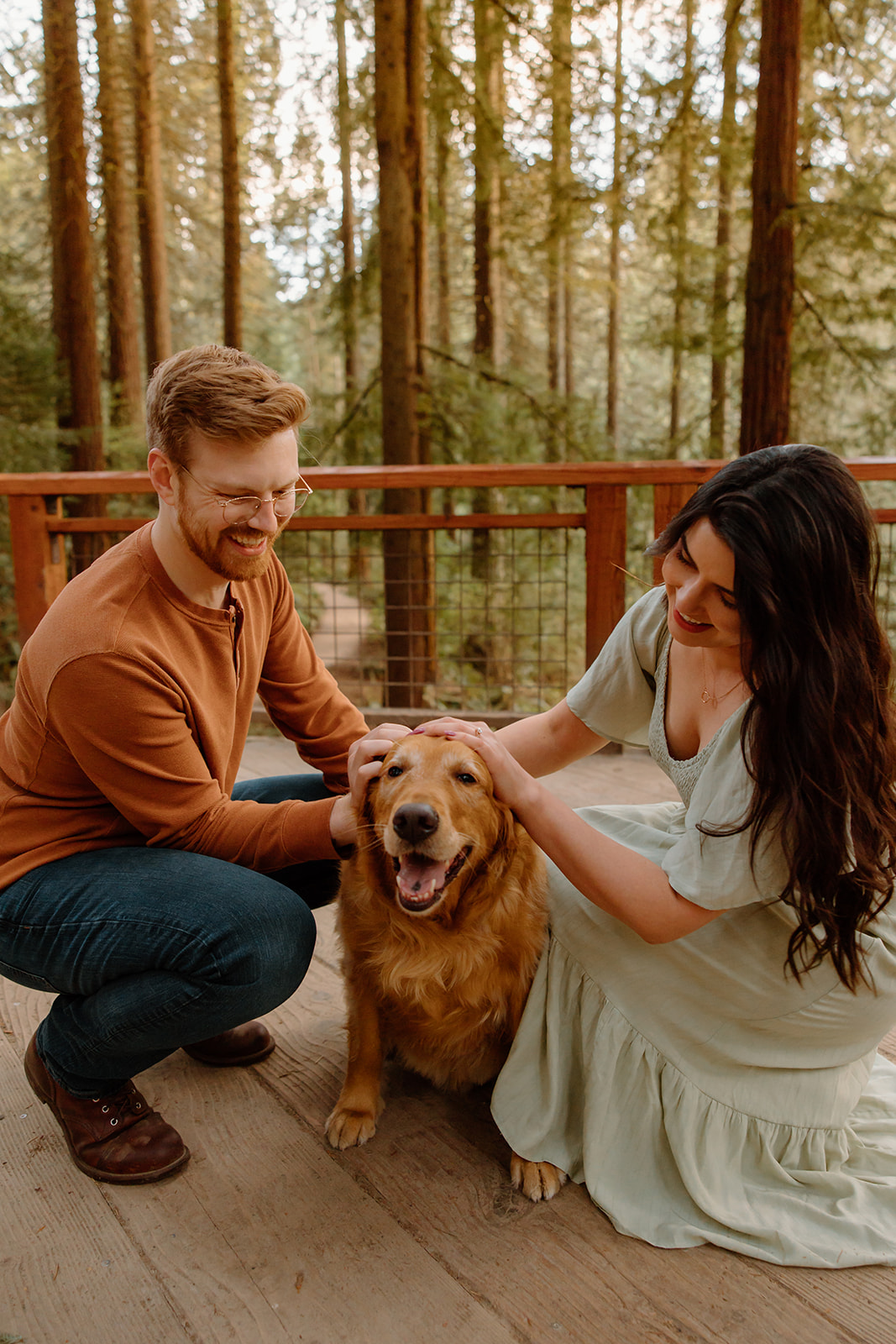 forest engagement photos with your dog