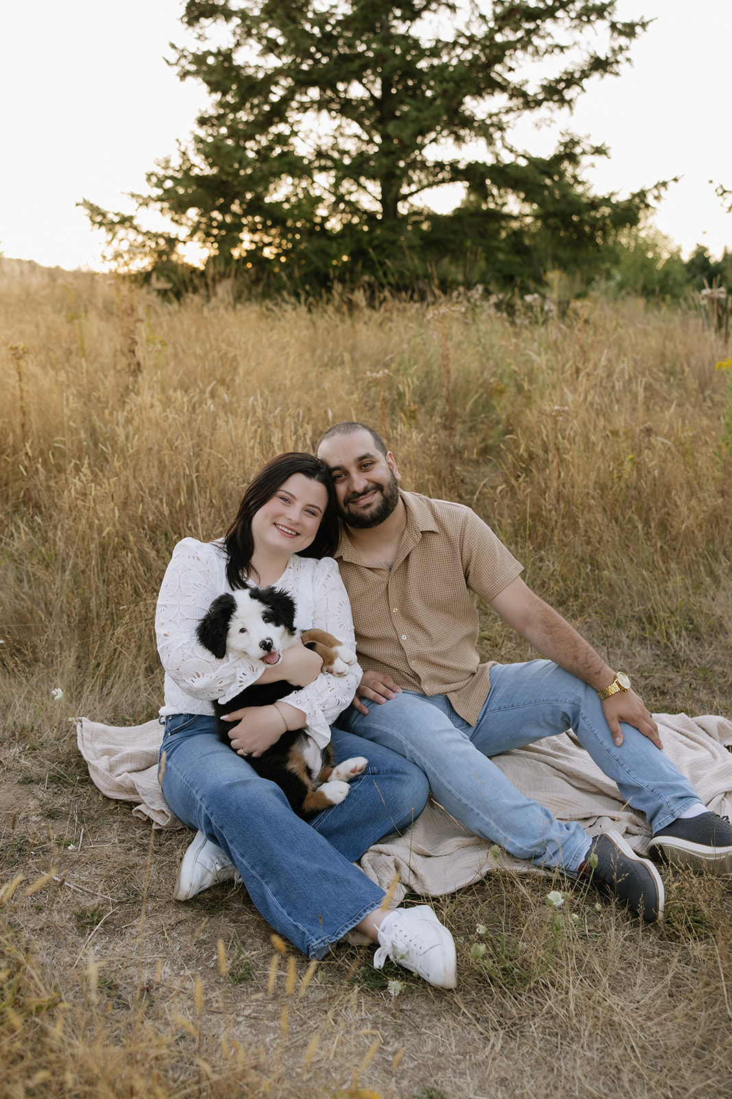puppy photoshoot at powell butte nature park in oregon